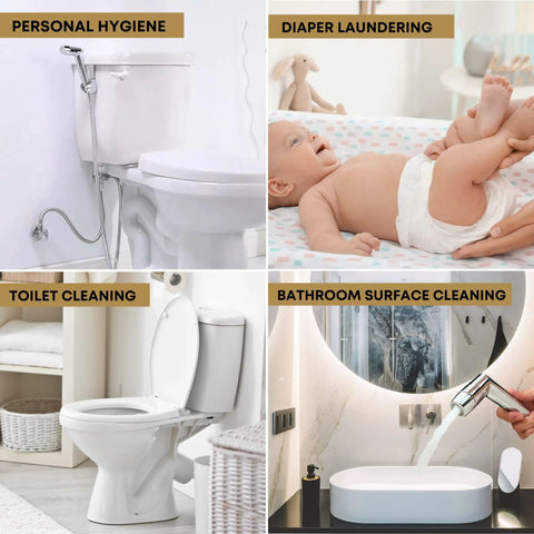Dual Function Bidet And Diaper Sprayer For Toilet, Top Notch Hygiene Upgrade with multiple use cases for cleaning