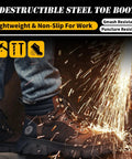 Waterproof Steel Toe Boots For Men Built To Last Tough As Nails Comfortable 6 Inch Safety Work Boots With Indestructible Toe