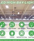 Heavy Duty Led Linear High Bay Shop Lights 410W Cranking 60600 Lumens adjustable features in warehouse ceiling