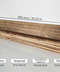 Reclaimed Pine Wood Planks Peel And Stick Shiplap Panels For Wall with dimensions 35.43 x 4.53 inches in a stack