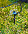 20 Pack Adjustable 360 Degree Drip Irrigation Emitters With 5 Inch Stakes For Quarter Inch Tubing, vortex fan dripper installed