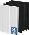C545 HEPA Replacement Filter S For Air Purifier Beefs Up Clean Air With 1 HEPA Filter And 4 Activated Carbon Filters