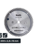 Premium 200 mm Carbide Tipped Circular Saw Blade With Sixty Four Fine Teeth for precision cuts on hardwood and plywood.