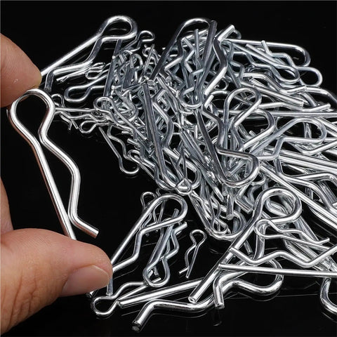 R Clip Hairpin Style Cotter Pin Kit With 300 To 400 Pieces Heavy Duty Steel Wave Shape Split Clips for Trailer Hitches