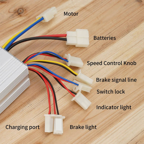 24V 500W Brush DC Motor Speed Controller Box For Electric Scooters E Bikes And Tricycles Plug And Play No Fuss Setup Easy Install Durable Build With Overload Protection For Brushed Motors