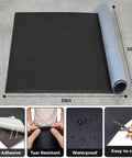 Fifty Mil Thick Self Adhesive EPDM Rubber Roofing Roll offering dead simple peel and stick installation on 39x20 inch black membrane.