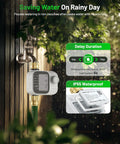 2026 Upgrade Sprinkler Timer With Brass Inlets And Outlets For Garden Hose Programmable Water Timer For Yard And Lawn IP55 Waterproof Outdoor Hose Timer With Manual Irrigation And Easy Setup displayed outdoors