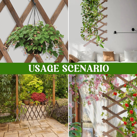 Expandable Wood Lattice Fence Panel Outdoor Use ✓