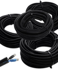 Split Wire Loom Kit One Quarter Inch, One Half Inch, Three Eighths Inch, Three Quarters Inch, black flexible cable sleeves