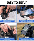 Step-by-step setup of Universal Spotting Scope Phone Adapter With Double Grip Telescope Mount for smartphones and digiscoping.