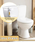 Left Hand Pressure Assist Toilet Lever With Linkage For Gerber Ultra Flush Tanks 99-571-KT Compatible Durable Brass Construction One Pack Replacement Handle For Smooth Flush And Long Lasting Performance, left-front mount