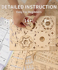 Awesome Wooden 3D Puzzle Lotus Pavilion Music Box Building Kit For Adults With 619 Precisely Cut Parts And Included Tools Wax Sandpaper DIY Wood Craft Gift For Men And Women Creative Assembly Hobby Toy For Mindful Play, 619-piece wooden parts and instructions