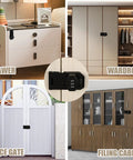 Keyless 3 Digit Rotary Lock For Cabinets And Drawers No Keys Needed Password Door Latch on drawer, wardrobe, fence gate.