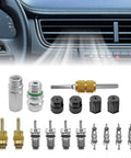 Air Conditioning Valve Core Kit For R12 And R134a With Teflon Seal Heavy Duty Refrigeration Service Valve Set For Car And HVAC