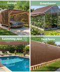 90 Percent Shade Cloth With Grommets For Pergola Cover, Heavy Duty HDPE Mesh Tarp Sun Screen used on garage, greenhouse, pool, yard fence.