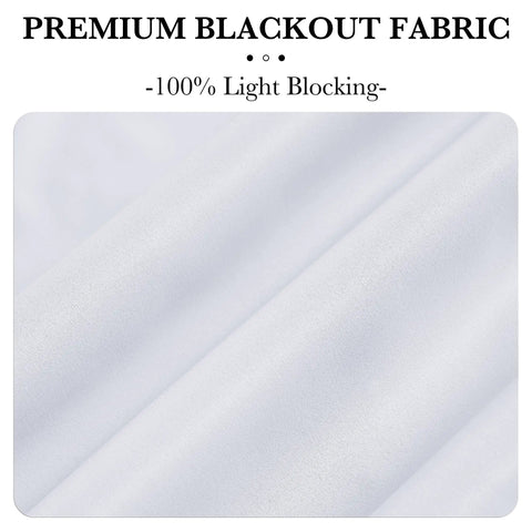 Close-up of premium blackout fabric, part of No Drill Adhesive Blackout Curtain Panel For Bedroom And Living Room, 100% light blocking.