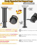 Comparison image of Heavy Duty Adjustable Bed Support Legs For Bedroom Frames And Living Room Sofas, showing upgraded vs original dimensions.