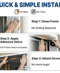 Step-by-step installation of Two Car Garage Door Screen With Retractable Fiberglass Mesh Weatherproof Magnetic Closure