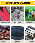 Various tubing materials including Heat Shrink Tube, PVC Tube, and Fiberglass Tube for Automatic Heat Shrink Tubing Cutter.