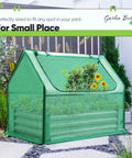 Raised Garden Bed With Cover And Greenhouse Kit All In One Galvanized Steel Planter Box For Outdoor Growing Dual Use Design