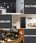 Killer Side By Side Refrigerator In Matte Black Offering 15.6 Cubic Feet Of Straight Up Family Storage Plus Huge Freezer Section For Your Ultimate Kitchen Flex in modern kitchen and parlor settings.