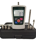 Digital Force Gauge Push Pull Meter Dynamometer 10N Handheld Tester With Digital Display 0.01N Resolution Pro Grade, case and tips