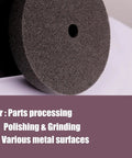 Knockout 6 Inch Fiber Buffing Wheel With 180 Grit Heavy Duty Nylon Quick Change Polishing Pad for Bench Grinder