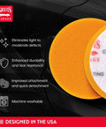 Orange Foam Correcting Pads For Car Polishing And Detailing, Removes Light To Moderate Paint Defects, Durable Machine Washable Buffing Pads, 3 Inch