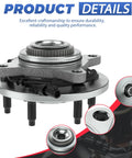 Front Wheel Bearing Hub Assembly For Ford F-150 2005-2008 FX4 And Lincoln Mark Series 2006-2008 ABS 6-Lug 1-Piece 4WD