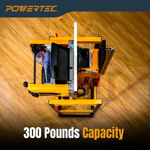 Top view of a Flip Top Tool Stand with Caster Wheels, Mobile Workbench for Benchtop Power Tools, Heavy Duty Alloy Steel, 300 Pound Capacity.