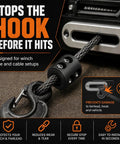 Rubber Winch Stopper for Cable for ATV UTV and Truck Protects Towing Hook and Synthetic Rope From Wear and Damage Shields Bumper