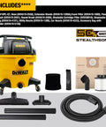 Heavy Duty 10 Gallon Wet Dry Shop Vacuum Featuring Straight Up Quiet Stealth Sonic Motor And Insane Suction Power For Garage Jobsite with attachments