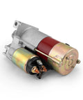 Straight Drop Install High Torque Starter For Chevy Sbc 350 Bbc 454 V8 Engines 153 Tooth Ring Gear close-up view of compact starter motor.