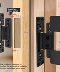 Hidden Door Hinges Ultra Thin Concealed Design With 110 Lb Load Capacity And Silent Adjustable Operation in use on door