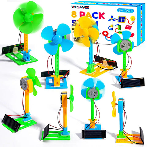 Bulk Solar Powered STEM Kits Eight Pack Of Solar Powered Fans For Kids Science Projects Ages Eight To Thirteen display