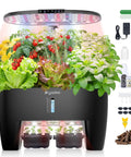 Hydroponic Growing System Kit With 16 Pods No Fuss Smart Herb Garden With Sprout Mode 24W Full Spectrum LED Indoor Planter