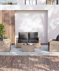 Replacement Outdoor Cushions Set For Patio Furniture, 4 Piece Deep Seat Cushions, Waterproof, Fade Resistant, 4 Seat Set
