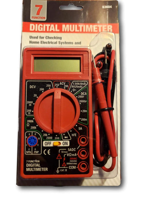 7 Function Digital Multimeter For Pro Grade Electronic Measurements And Tests With Auto Zero And Easy Read LCD