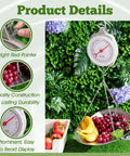 Two Pack 110 Lb Large Display Hanging Scales With Scoops And Chains For Produce Kitchen Dial Weight Scales For Shopping Travel And Food Weighing Great For Home Business Markets And Farms, featuring scales with dial and fruit-filled scoop.
