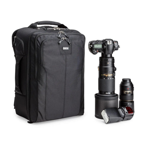 Airport Accelerator Camera Backpack for Travel Photographers Fits Two Gripped DSLRs With 600mm F4 Or 500mm F4 Attached 17 Inch Laptop and 10 Inch