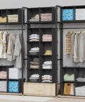 Nine Cube Closet Organizer Set Portable Storage Shelves For Clothes And Toys Durable Metal Frame With ABS Connectors 11 Inch Cubes
