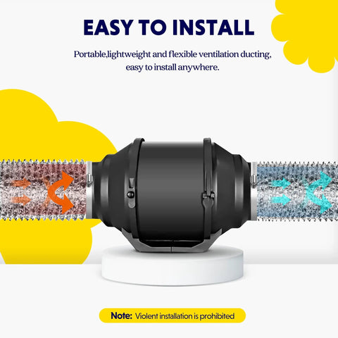 Image of Two Pack 4 Inch By Eight Foot Non Insulated Flex Air Ducting Aluminum Dryer Vent Hose with easy installation guide.
