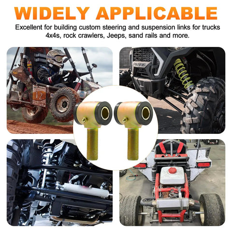 5/8-18 Rod End Bushings Kit With 5/8 Inch Thread And One Half Inch Bore Beefy Heavy Duty Chromoly 4130 Steel Forged To Handle Serious Shock Torsion Off Road And Track Use in suspension links