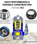 Diagram of 1.5HP Sump Pump With 6300 GPH Beast Power High Flow Submersible Water Pump, showing internal components and features.