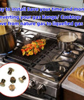36 Piece Propane Orifice Kit For Grill Masters And BBQ Pros, Brass Jet Burner Nozzles Replacement Set shown with gas stove.