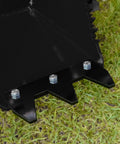 Close-up of Beefy Stump Bucket For Tractors 32 To 60 HP Front End Loader Attachment showing durable digging edge