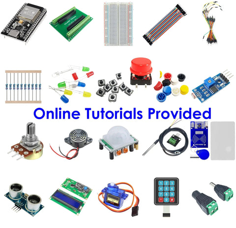 All In One ESP32 Starter Kit With Sensors Display And Modules For Arduino IDE And MicroPython 20 In 1 Electronics Kit includes components
