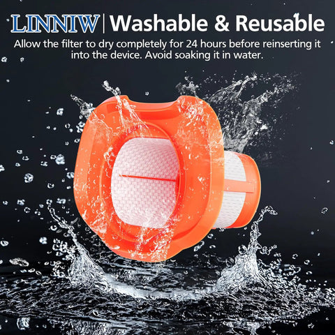 Wasable Vacuum Filter for Handheld Vacuums Beast Mode Compatible With HHVK Series Models, washable filter in water splash