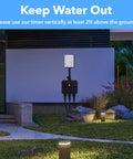 Plug And Play Weatherproof Outdoor Indoor Wireless Remote Control Outlet Kit installed outdoors on building wall