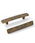 Six Pack 3 Inch Antique Brass Zinc Alloy Cabinet Drawer Pulls For Sideboard Jewelry Box Kitchen And Bathroom Furniture Cabinet Hardware Handles With Vintage Bronze Finish And 3 Inch Screw Hole Center For Easy Upgrades, floral design